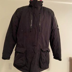 Lands' End women's black and hot pink winter jacket, 10-12